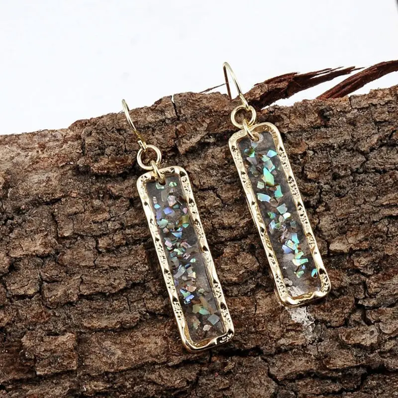 1 пара модные женские Ретро темпераментные серьги Кристальный гравий