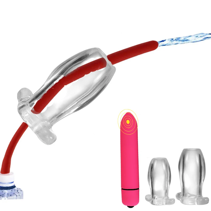 10 скоростей Пуля Вибратор прозрачный полый Анальная пробка зеркало клизма