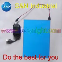 A5 size Blue el sheet el panel el back light with 5V USB controller Steady on for advertising or decoration free shipping