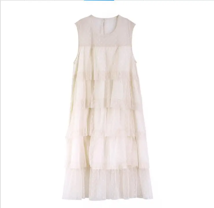 Платье для девочек-подростков 2019 г. летние бежевые кружевные вечерние