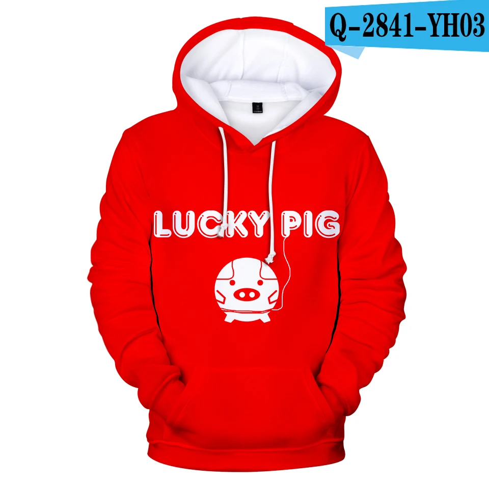 Q2841 LUCKYFRIDAYF Lucky Pig 3D женские толстовки модные кавайные толстовки 3D зимние повседневные толстовки женские XXS-4XL - Цвет: Q2841