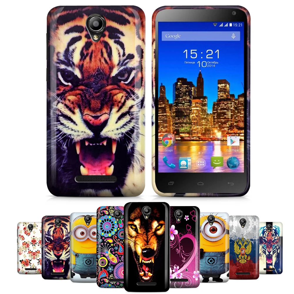 Fly IQ4514 Phone Cases For EVO Tech 4 Glossy Printed TPU Soft Gel Rubber Back Cover With Gift |