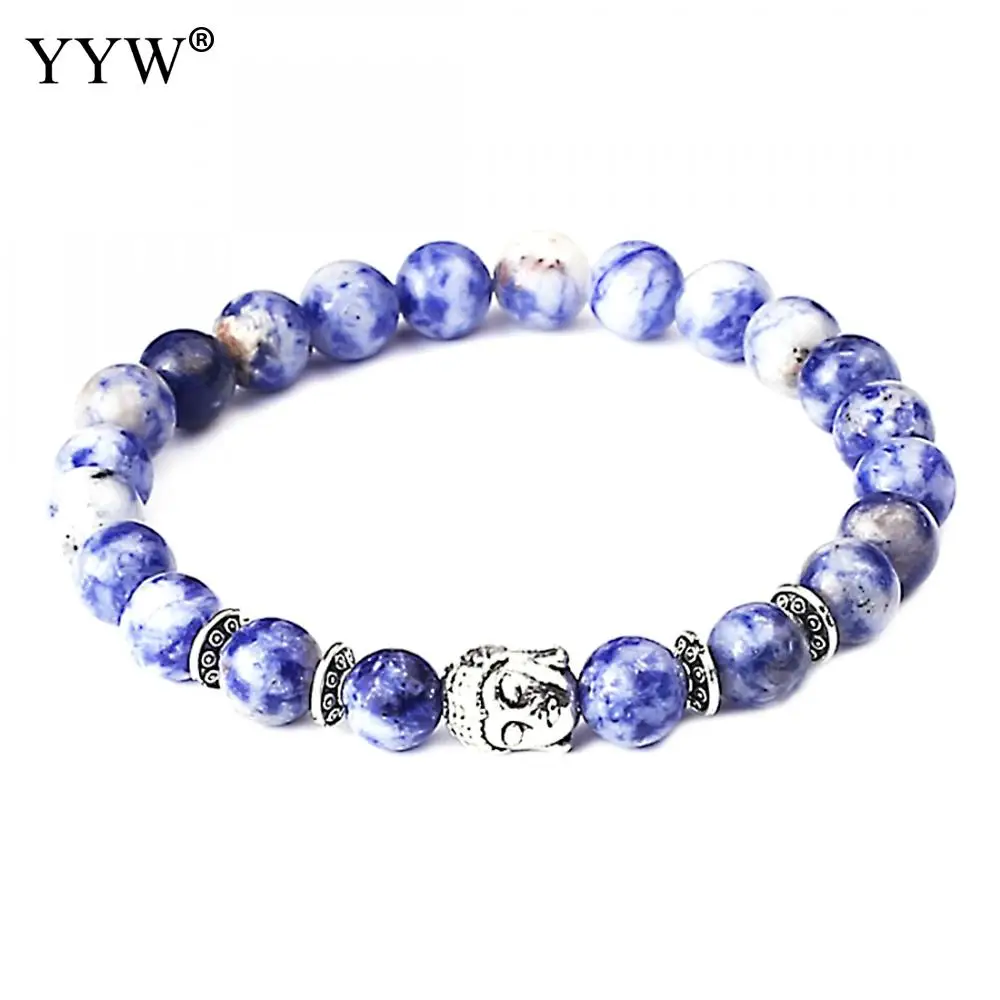 8mm Natural Stone Bracelets Jewelry Round Wrist Mala Aventurine Rose Tiger Eye Lave Quartz Prayer Buddhist Bracelet Unisex | Украшения и
