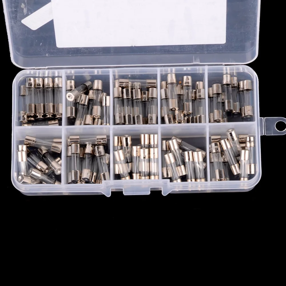 100 шт. набор предохранителей для электрической трубки 0 2 15 А 5 х20 мм|fast blow fuse|tube