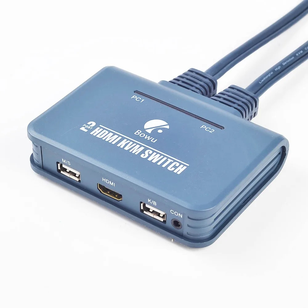 1 шт. 2 порта USB HDMI KVM переключатель с управлением компьютера одной Консоли коробка