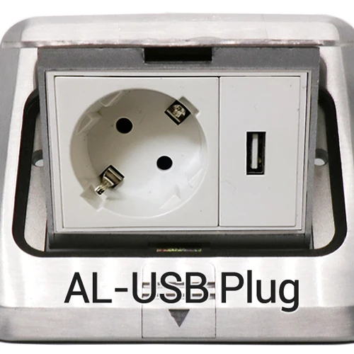 AL-USB Module Черный, серебристый цвет ЕС Стандартный Алюминий во всплывающем окне слово гнездо Пособия по немецкому языку разъем, компьютерный Порты и разъёмы RJ45 USB 2 Pin Функция ключ заменить - Тип: AL-USB Module