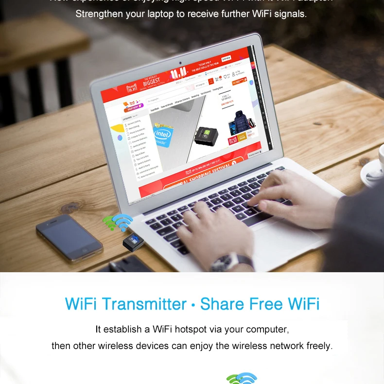 USB WiFi адаптер USB Ethernet WiFi Dongle 600 Мбит/с 5 ГГц Lan USB Wi-Fi адаптер PC Antena Wi Fi приемник AC беспроводная сетевая карта
