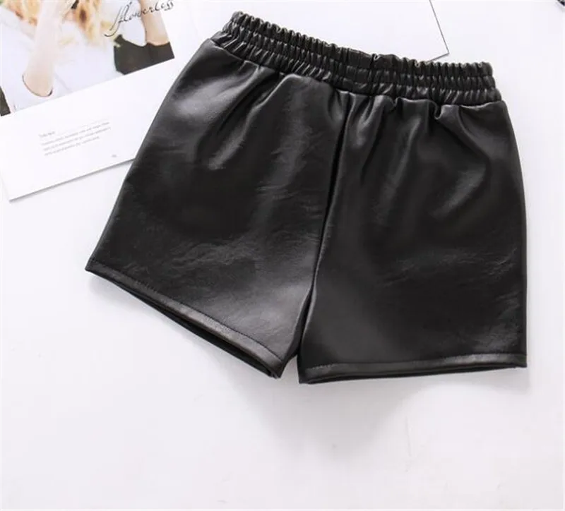 2019 шорты для девочек детская одежда штаны из искусственной кожи весенне зимние