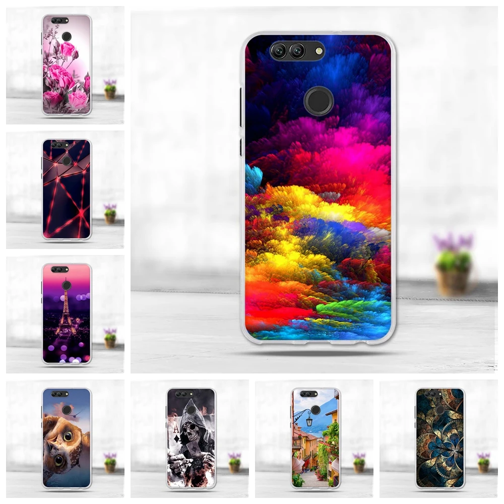 3D чехол с милыми животными для Huawei Nova 2 Plus 3d рисунком на заднюю панель Мягкий