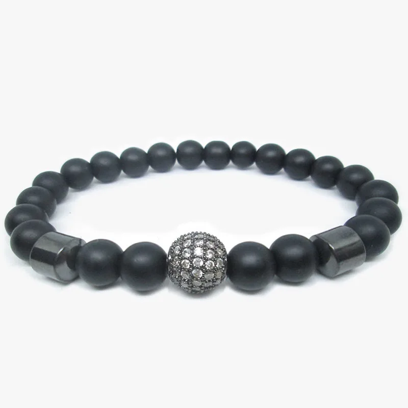 Матовый браслет гематитовый магнит бусины с магнитным расстоянием