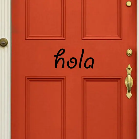 Здравствуйте добро пожаловать-Виниловая дверь наклейка для стены дети семьи