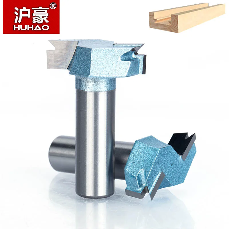 

HUHAO 1pc 1/2" Shank Dovetail Milling Cutter Industrial Grade 2 Flute Router Bits For Wood Woodworking Tool Milling Cutter