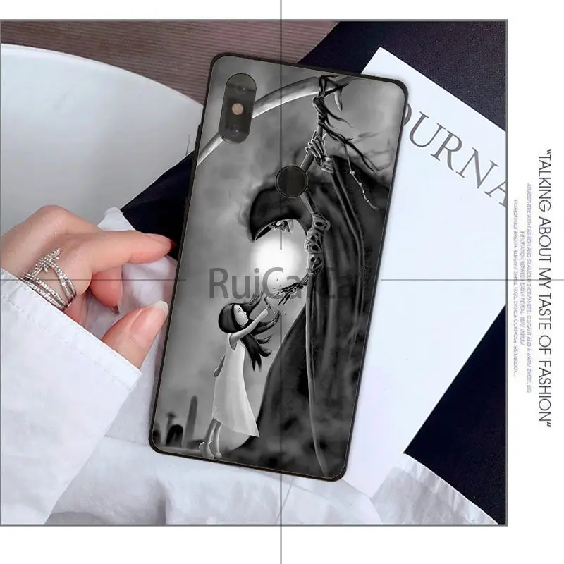 Ruicaica Grim Reaper Skull Skeleton Black Soft Phone Cover for Xiaomi Mi 6 Note3 8 8SE Redmi 5 5Plus Note4 4X Note5 Cellphones | Мобильные