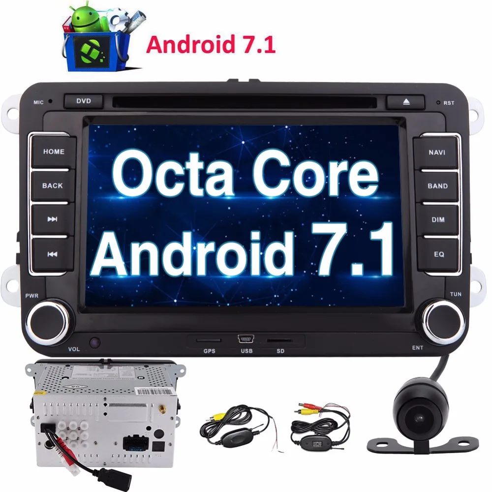 Android 7 1 дюймов сенсорный экран cd dvd плеер 2 Din стерео gps навигации 1080 P видео Canbus для