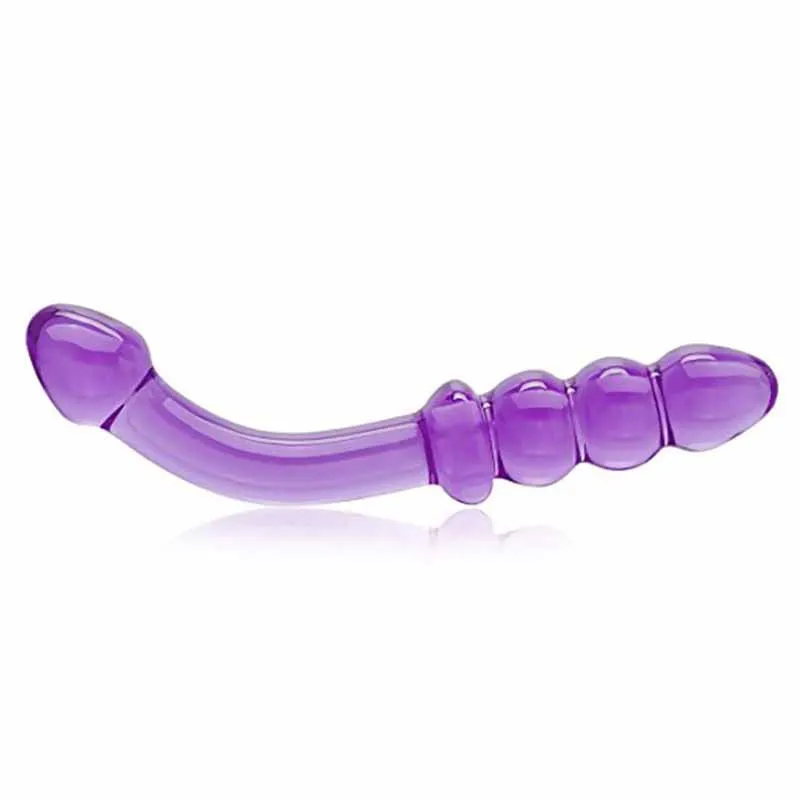 Crystal Glass Dildo Anal Beads Plug Butt Masturbation Personal Massager G-spot Stimulation Sex Toy for Male Female | Красота и