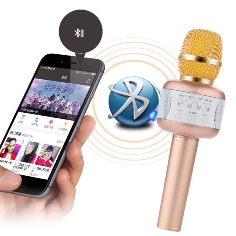 Новый Беспроводной Bluetooth волшебный микрофон караоке Динамик для мобильного