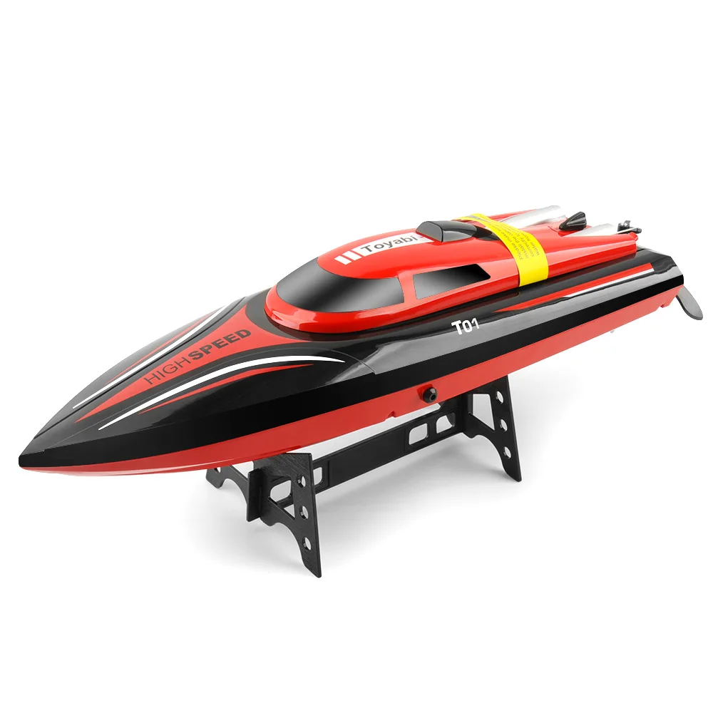 Красный Высокая Скорость RC лодка H102 2,4 ГГц 4 канала 30 км/ч гоночный пульт дистанционного управления RTR лодка с ЖК-экраном подарок для детей игрушки рождественские подарки - Цвет: Красный