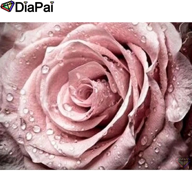 

DIAPAI Алмазная картина 5D DIY 100% полностью квадратная/круглая дрель "вид розы" Алмазная вышивка крестиком 3D декор A24882