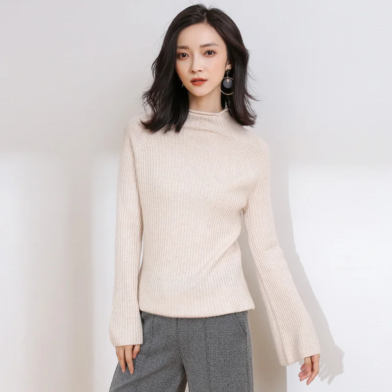 DILLY FASHION winter women rib knitting cashmere wool sweater- GML7236 | Женская одежда