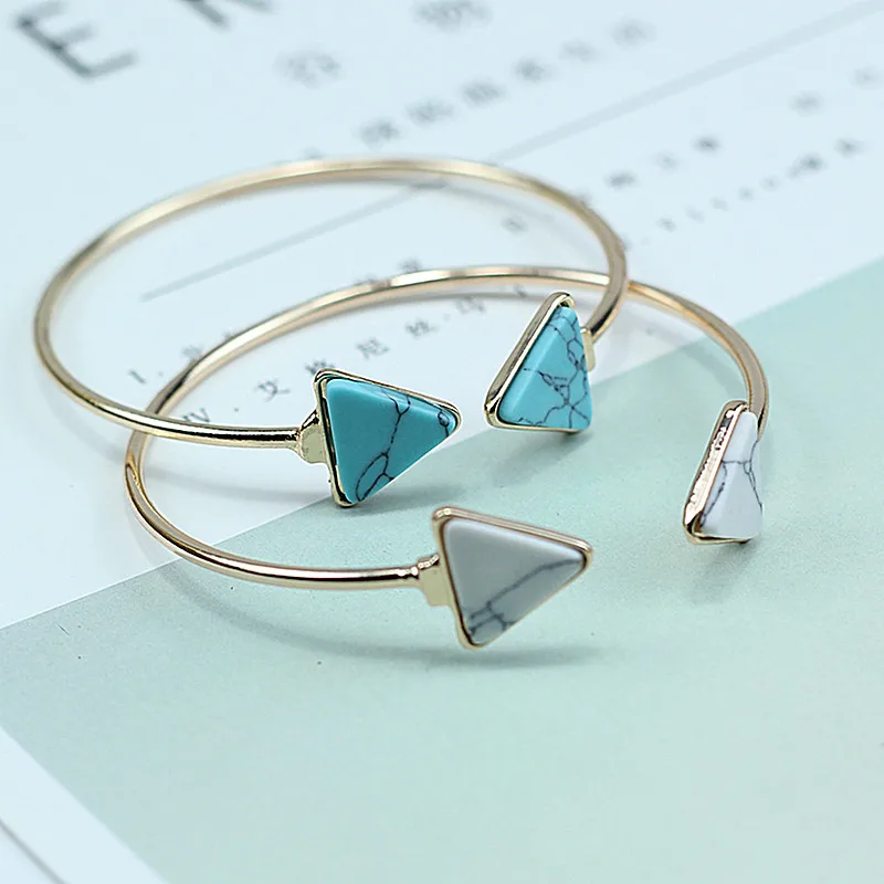 Модные браслеты из камней и браслетов со стрелками для женщин треугольный