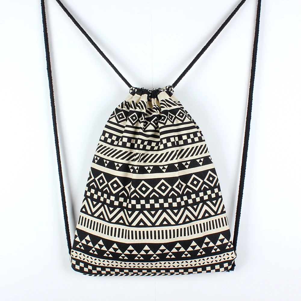 Горячая Распродажа Холщовая Сумка на шнурке сумка для пляжа женщин и мужчин