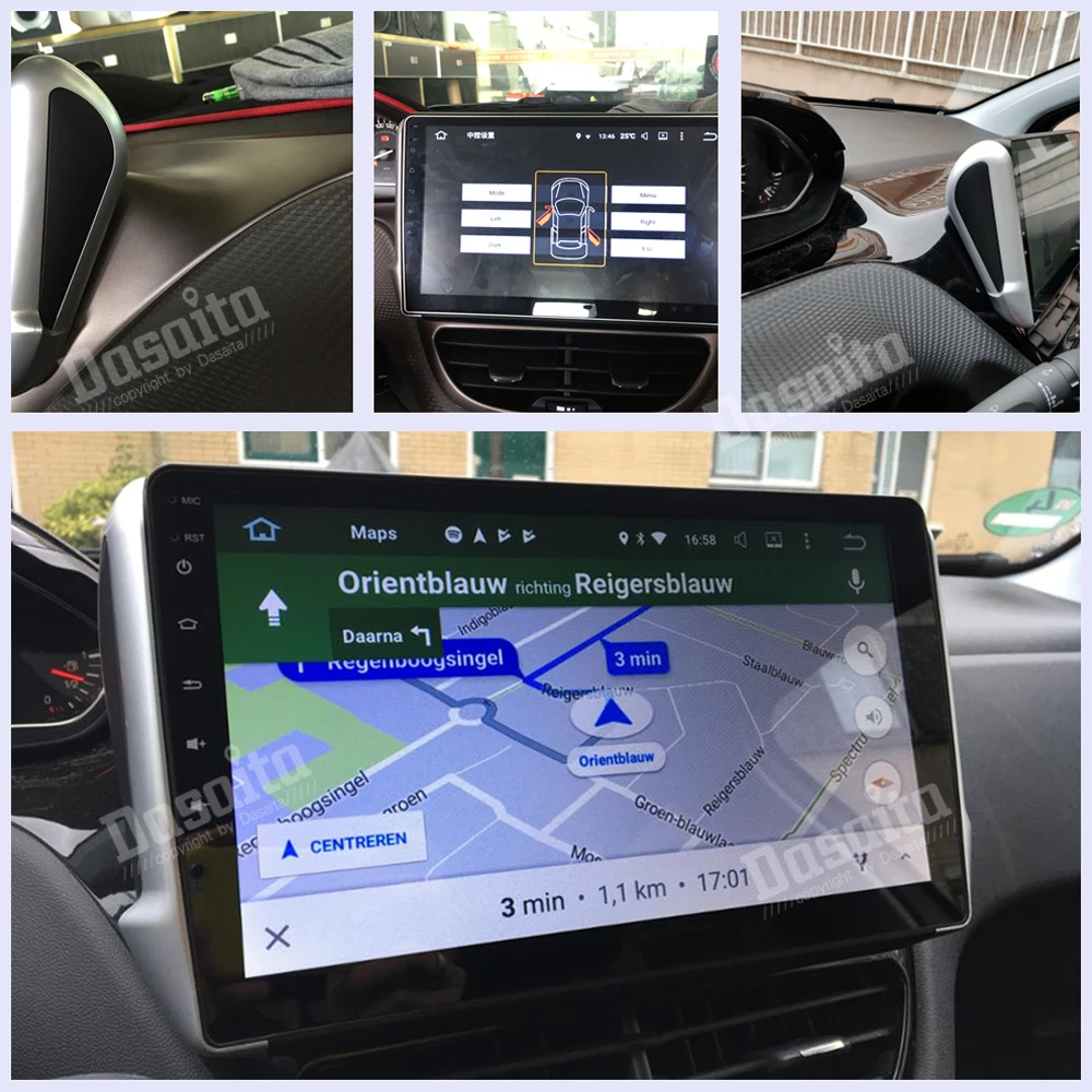 Android 9,0 автомобиля TDA7850 для peugeot 2008 208 2012 2013 gps 16G Встроенная память 1 Din 10," ips Сенсорный экран