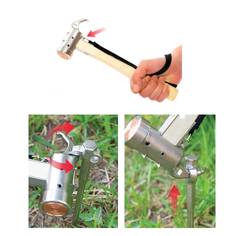 Новый открытый нержавеющая сталь медь молоток для палатки тент гвоздодер