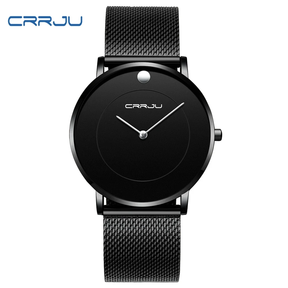 

New CRRJU Mens watches To Luxury Brand business Quartz Slim Watch Men Military Sports Waterproof Dress Wristwatch erkek saat