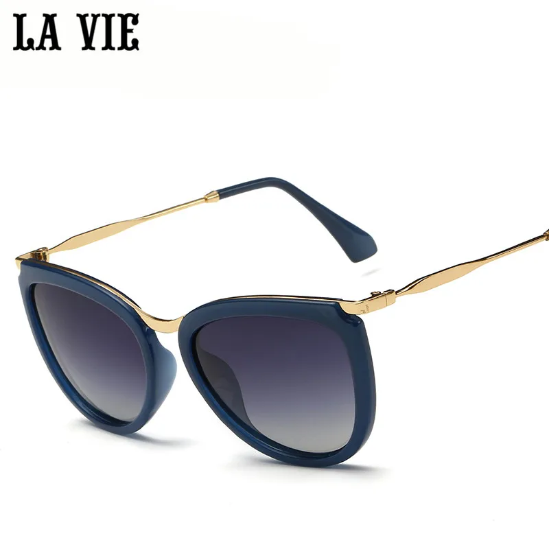 

LA VIE HD Polaroid Cat eye Sunglasses Women anti-glare UV400 Fashion Top sunglasses For Women gafas de sol sun glasses for women