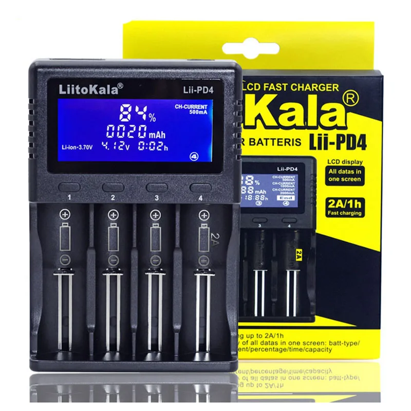 Зарядное устройство Liitokala Lii-S2 S4 PD4 402 202 100 18650 1 2 в 3 7 AA21700 умное зарядное для