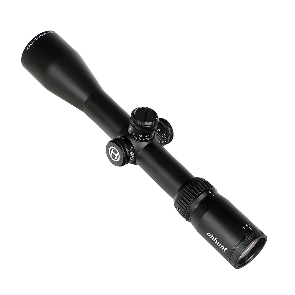 ohhunt Guardian 3-12X44 SF Tactical Optical Sights 1/2 Half Mil Dot Reticle Scope Side Parallax Turrets Lock Reset Riflescope