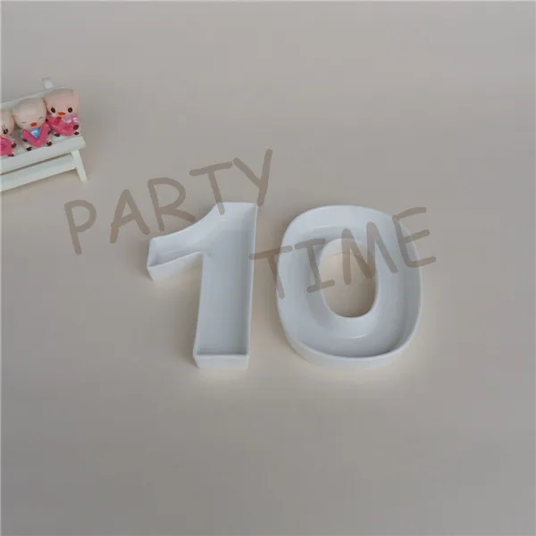 Фарфоровое декоративное блюдо свадебное тарелка с цифрами для дома форма