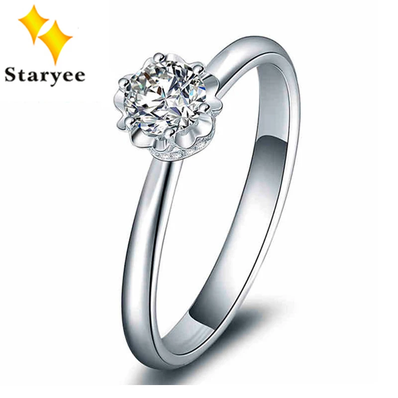 Помолвочное кольцо Charles Colvard Moissanite сертификат 0.5CT VS D подлинное 18 к белое золото