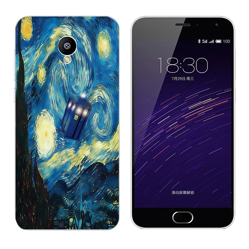 Case for Meizu M2 5 inch Ultra Soft TPU Skin Phone Cover Meilan 2 Silicon Fashion Pine Printing Capa |