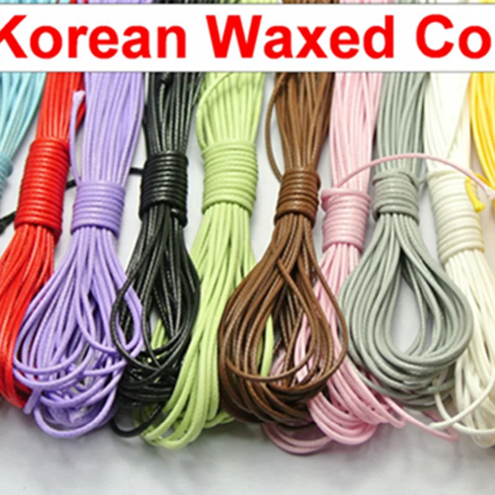 100 Merters Mixed Color Korean Waxed Cord String Thread 1mm for Necklace 10 | Украшения и аксессуары