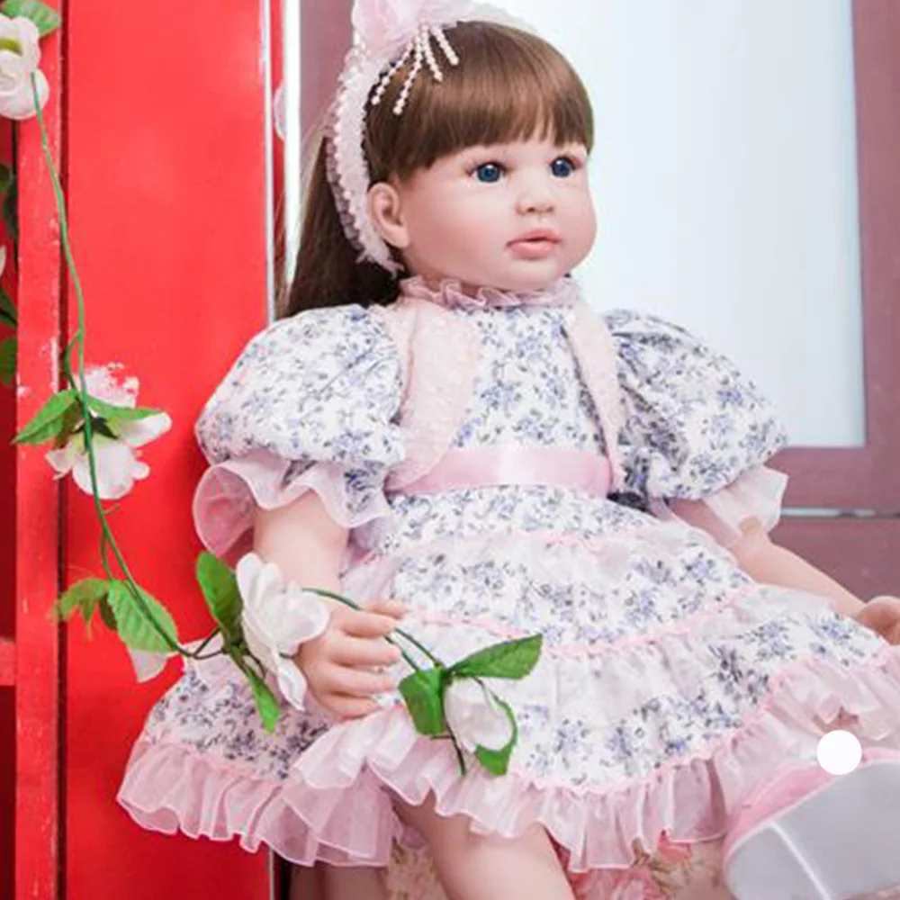 24&quot bebe doll reborn toys soft cloth body silicone babies pink clothing set girl dolls xmas gift bonecas | Игрушки и хобби