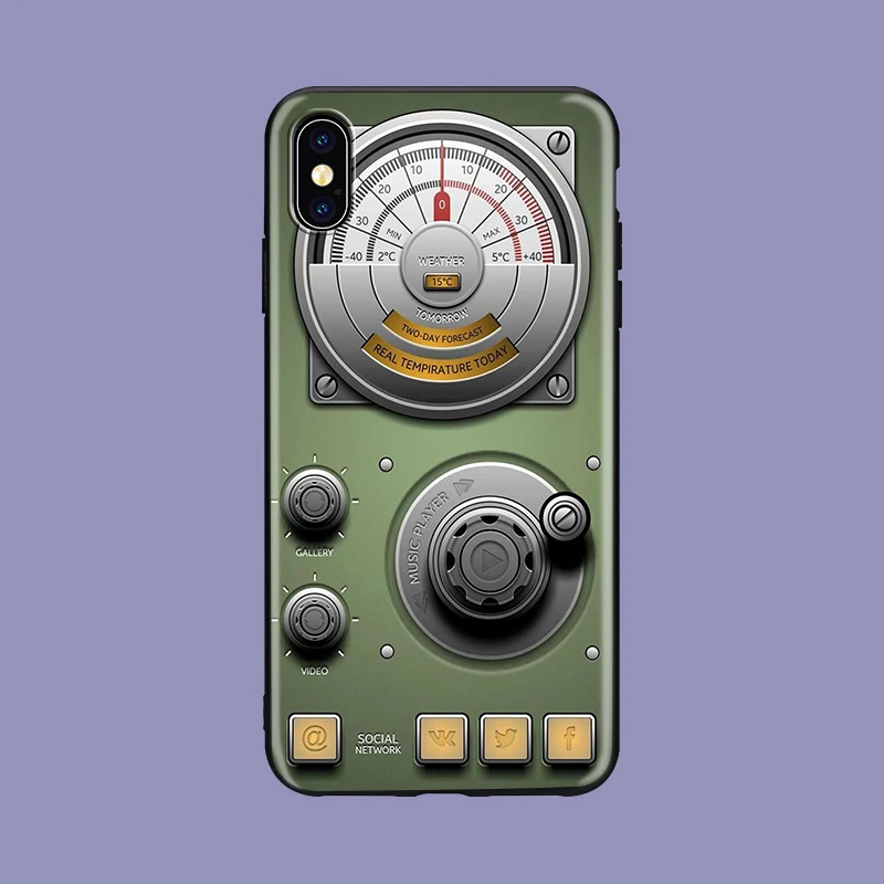 Винтажный клейкий динамик мягкий чехол для телефона из ТПУ iPhone X XS XR Max 5 5S SE 8 8plus 7