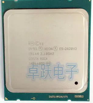 Оригинальный процессор Intel E5 2620V2 6-ядерный Xeon FCLGA2011 частотой 2 10 ГГц процессором DDR3