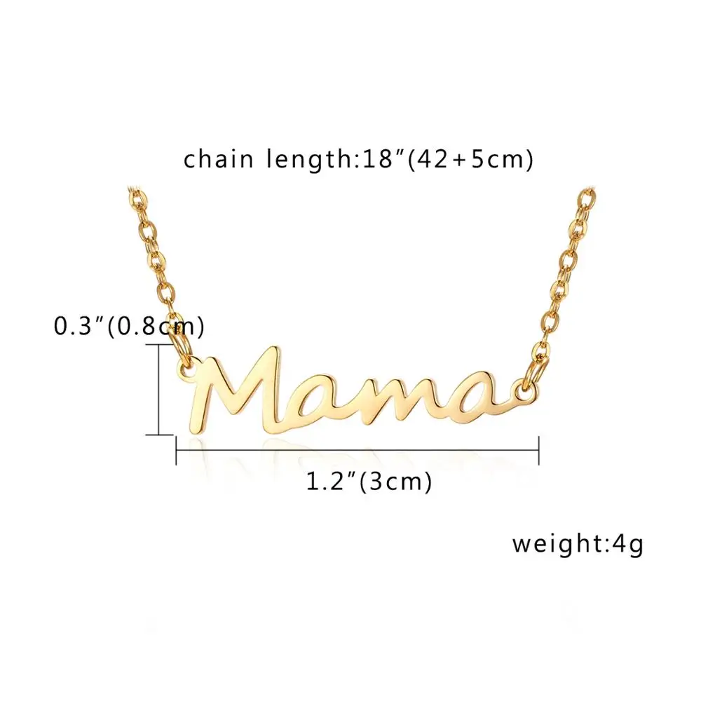 Rinhoo I Love Mama колье с подвеской в виде буквы золотого цвета из нержавеющей стали