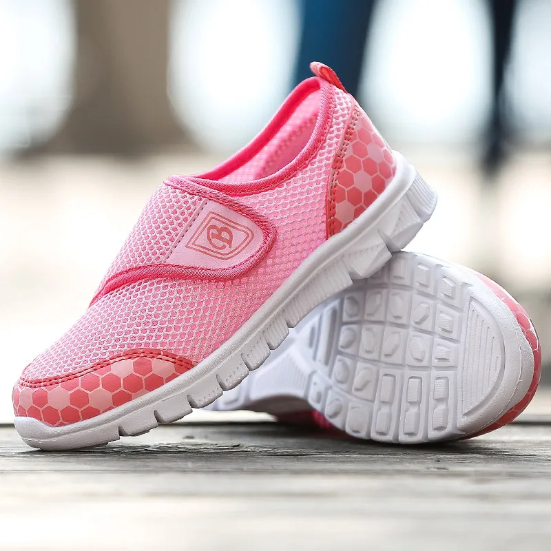 2018 New children breathable net shoes comfortable soft student sport for Kids running boys girls sneaker green pink | Детская одежда и