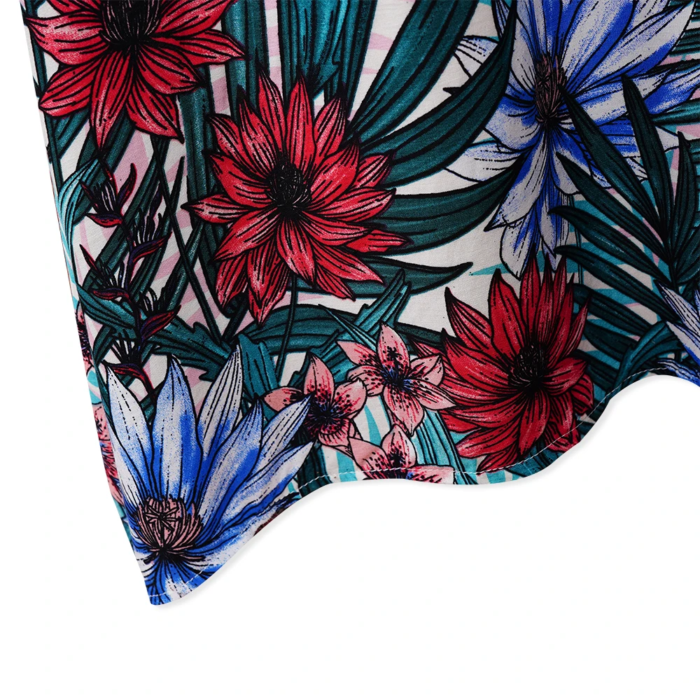 Летние пляжные длинные платья в богемном стиле с круглым вырезом и расклешенным