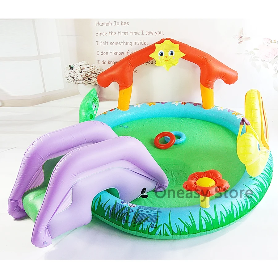 Милый детский надувной морской бассейн 211*155*81 см утолщенный игровой для рыб