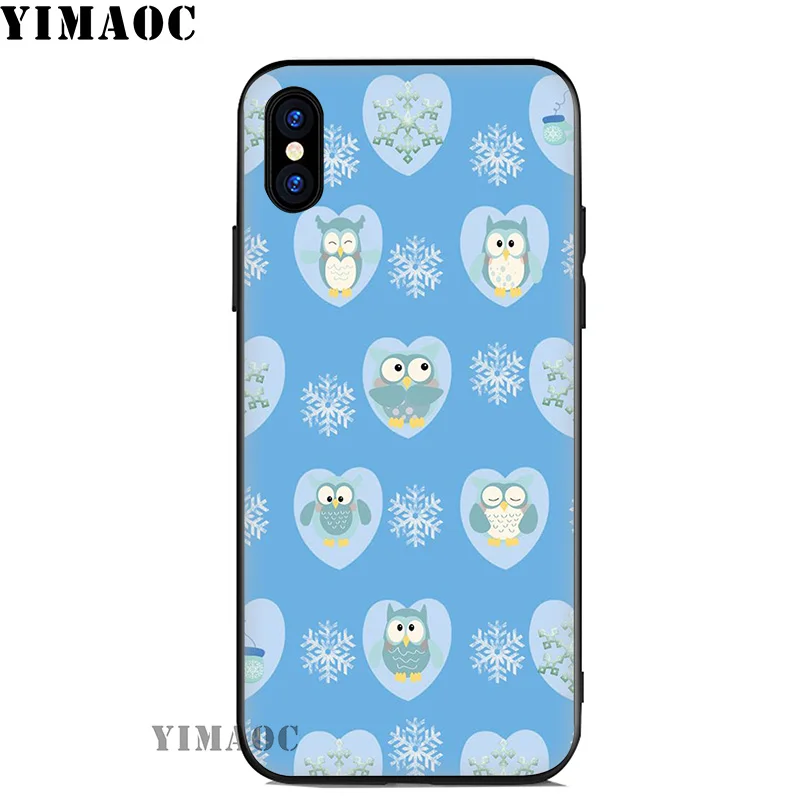 YIMAOC Cute Owls Cartoon Soft Silicone Case for iPhone 11 Pro Xr Xs Max X or 10 8 7 6 6S Plus 5 5S SE Cover |