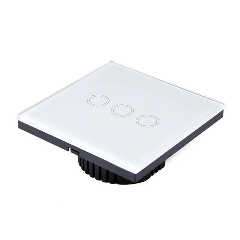 Elite Kilter Touch Switch 3 Gang 1 Way EUStandard Crystal Glass AC 170V~240V | Обустройство дома