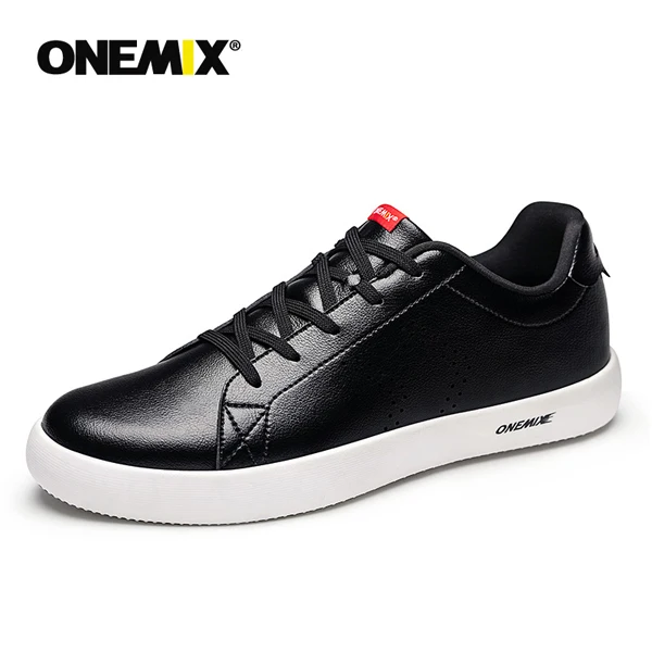 U-black White ONEMIX Couple Casual Flat Shoes Autumn Men Sport Sneaker Skateboarding Shoes Lightweight Walking Shoe Masculino Zapatos De Mujer - Цвет: U-black White