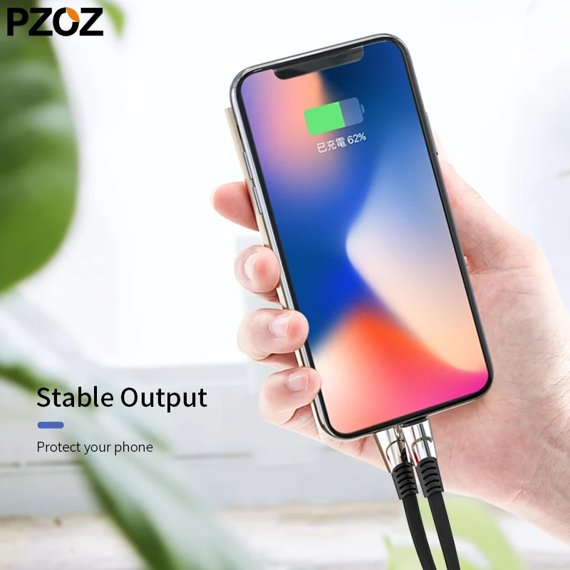Зарядный кабель PZOZ для iphone Xs Max металлический сплав цинка Usb быстрая зарядка X 8 7 6 s