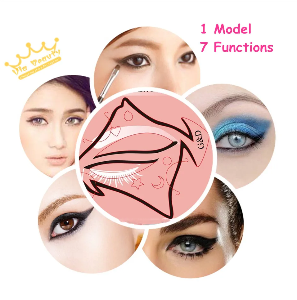 1 упак Стиль подводка для глаз Трафареты быстрый модель макияжа инструменты