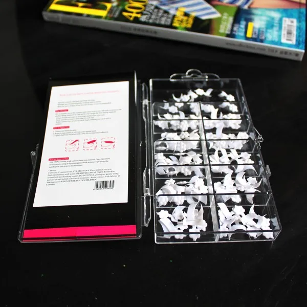 100 шт./лот белый ложный акриловый лак для ногтей Ультрафиолетовый гель украшение