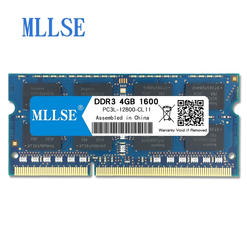 Mllse ноутбук Sodimm Ram DDR3L 4 Гб 1600 МГц 1 35 в память для ноутбука PC3L-12800S 204pin без ECC RAM memoria |
