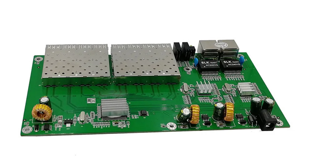 Волоконно-оптический коммутатор 8 SFP solt 2 RJ45 Gigabit Ethernet PCBA плата медиаконвертер 10/100/1000 м utp 8 Порт 1,25G SFP